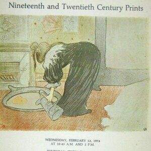 Sotheby Catalog  Art Nineteenth Twentieth Prints New York 1974 Parke Bernet 3603